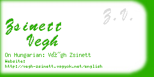 zsinett vegh business card